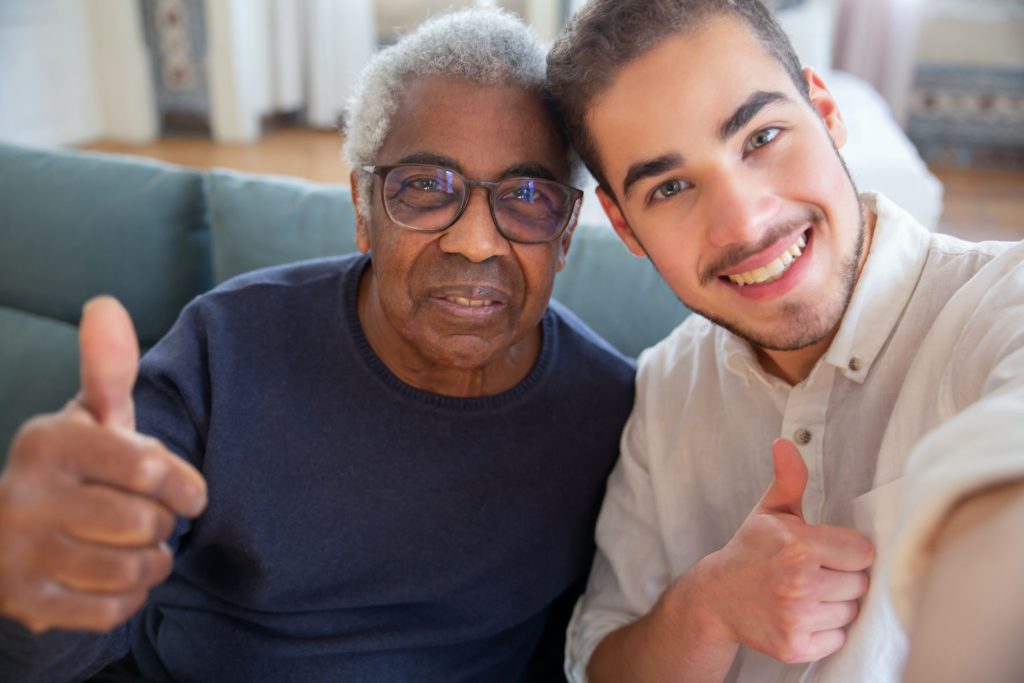 Useful Goals For Family Caregivers caregiver with AfricanAmerican patient
