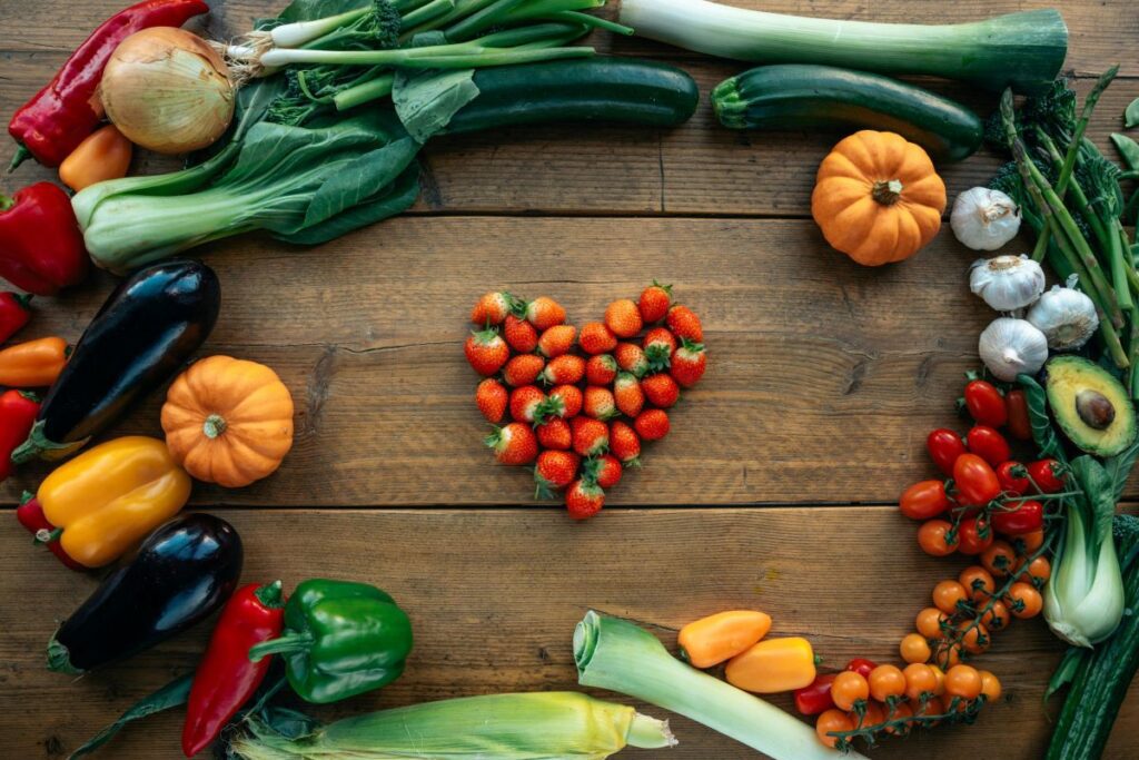 Fruits and vegetables depicting transitioning to a plant-based diet