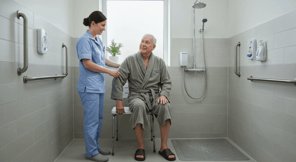 Dementia Patient to Shower