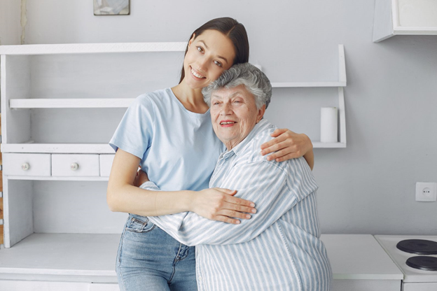 A happy caregiver and her ward.
