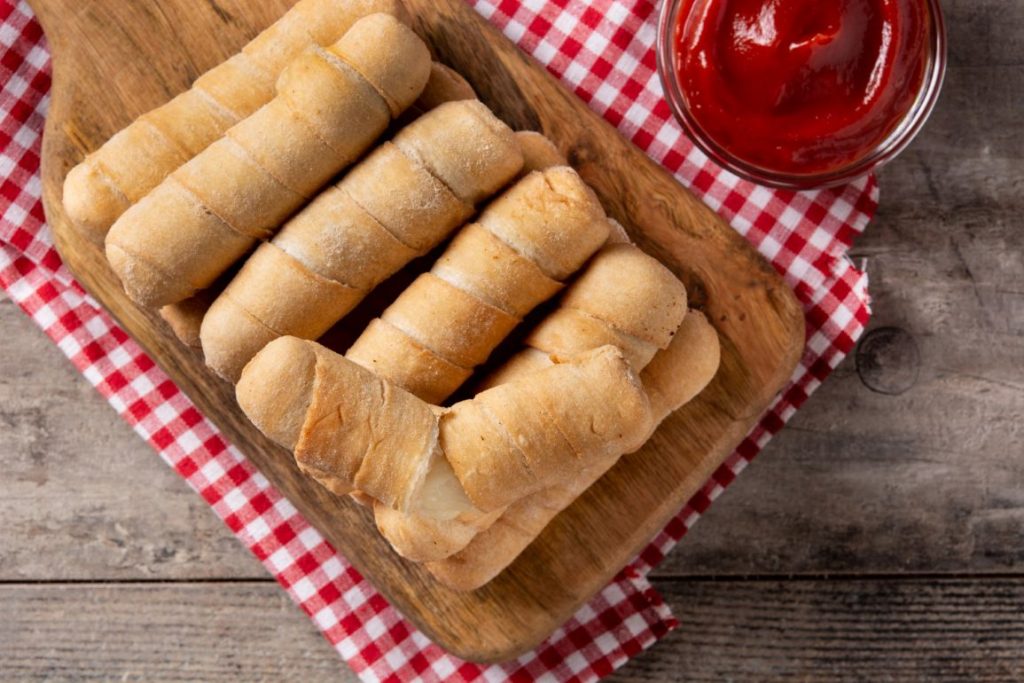 Rolled breadsticks.