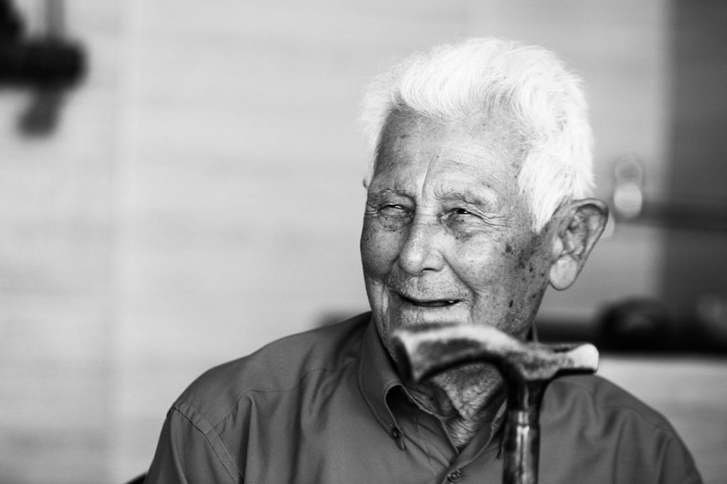 Elderly gentleman looking dignified.